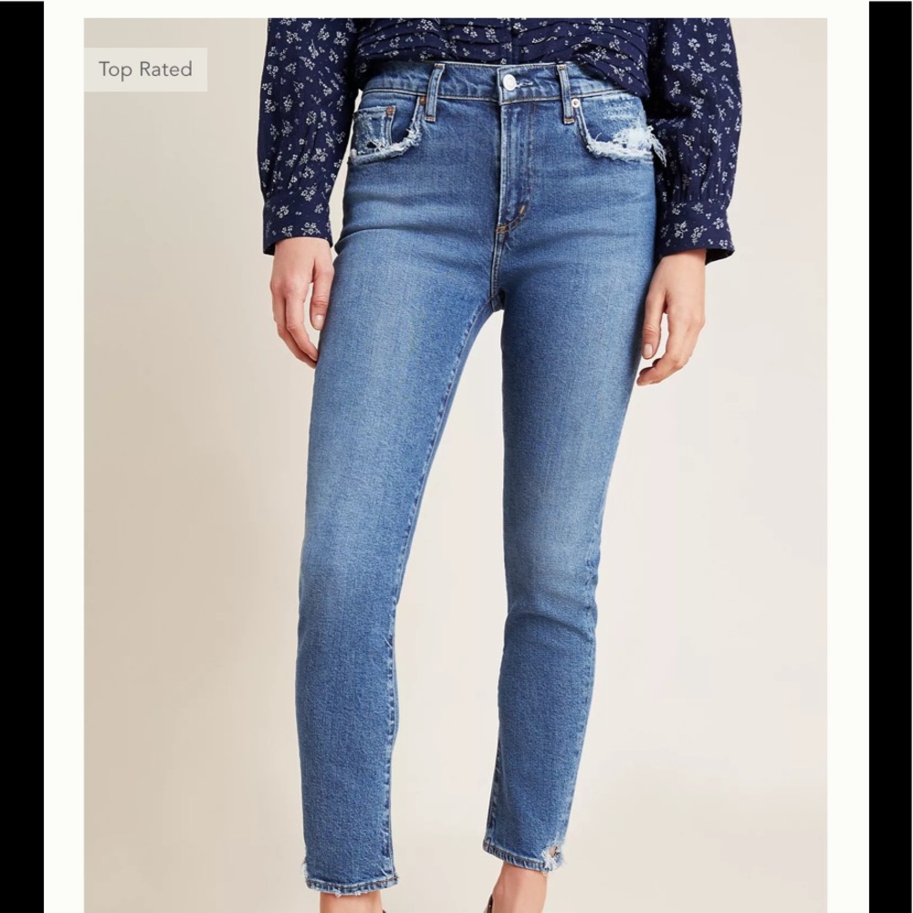AGOLDE Toni Mid Rise Straight Slim Jeans